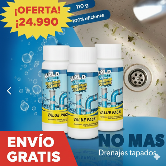 WILD Tornado™  - Limpiador y Destapador de cañerías - 3 unidades